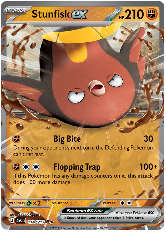114/217 - Stunfisk ex - Ascended Heroes