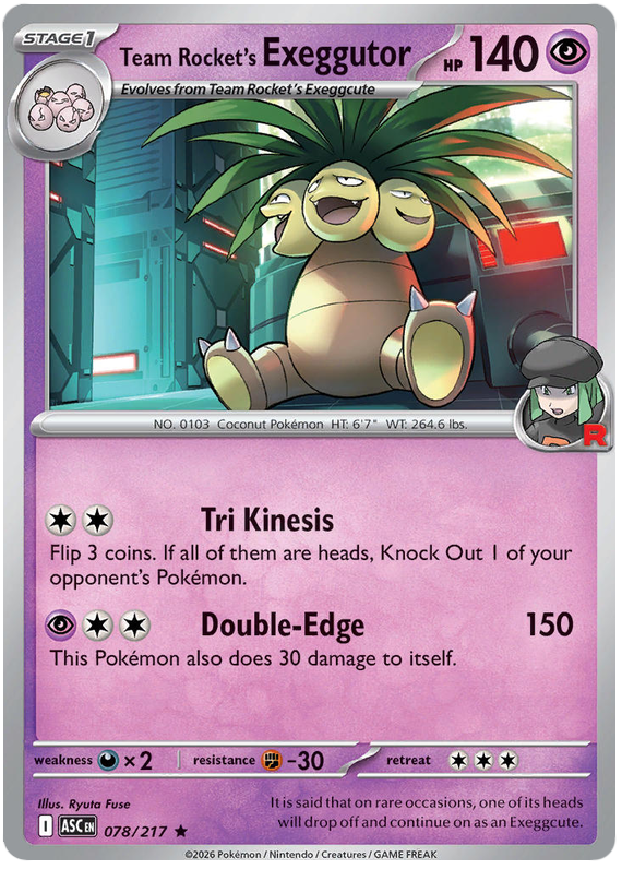 078/217 - Team Rocket’s Exeggutor - Ascended Heroes