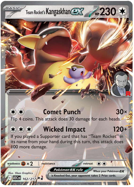 162/217 - Team Rocket’s Kangaskhan ex - Ascended Heroes