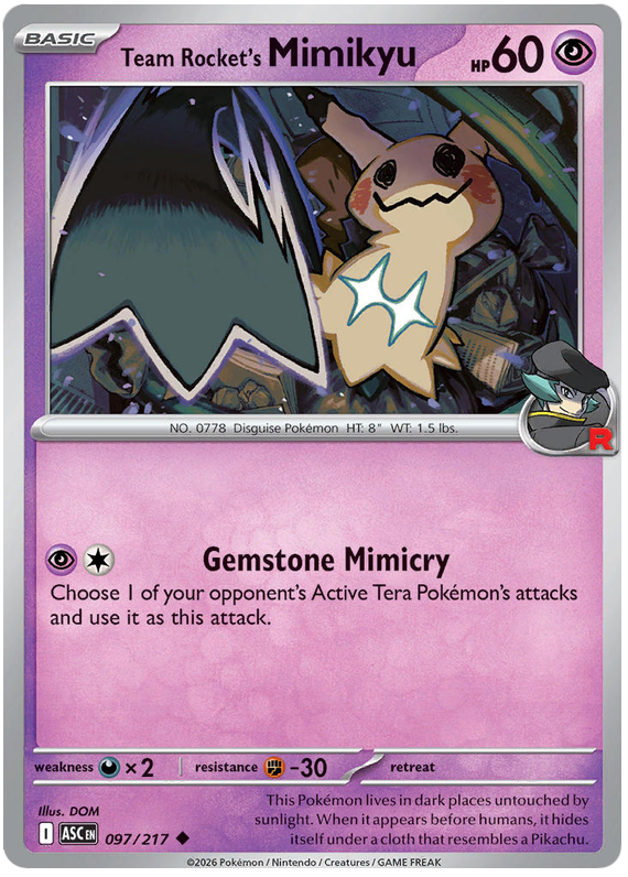 097/217 - Team Rocket’s Mimikyu - Ascended Heroes
