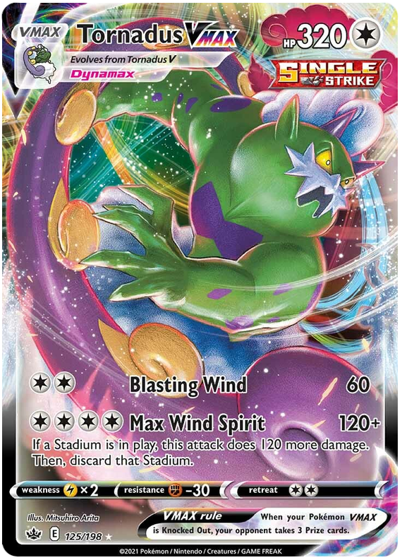 125/198 - Tornadus VMAX - Chilling Reign