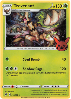 015/192 - Trevenant - Holo - Trick or Trade - Rebel Clash