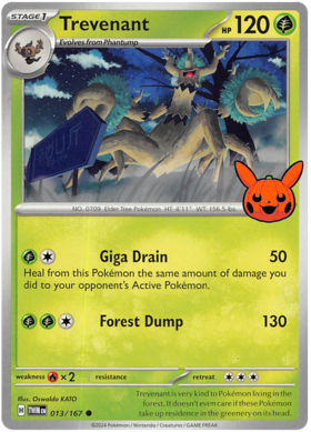 013/167 - Trevenant - Trick or Trade 2024 - Twilight Masquerade