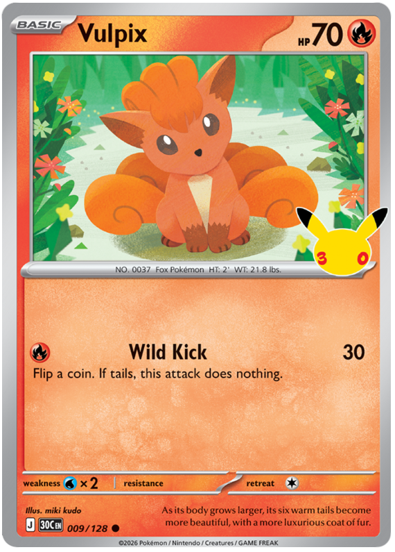 009/128 - Vulpix - 30th Celebration