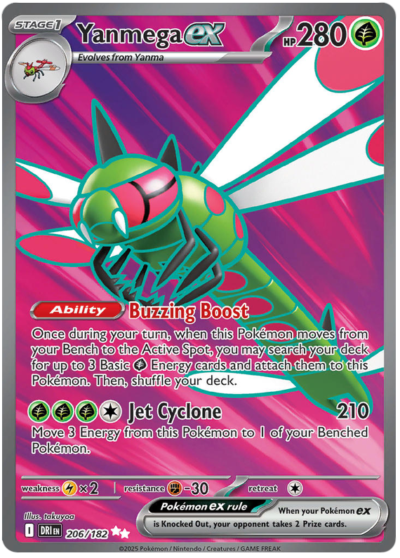 206/182 - Yanmega ex - Destined Rivals