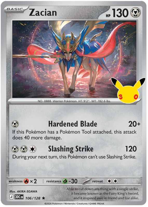 106/128 - Zacian - 30th Celebration