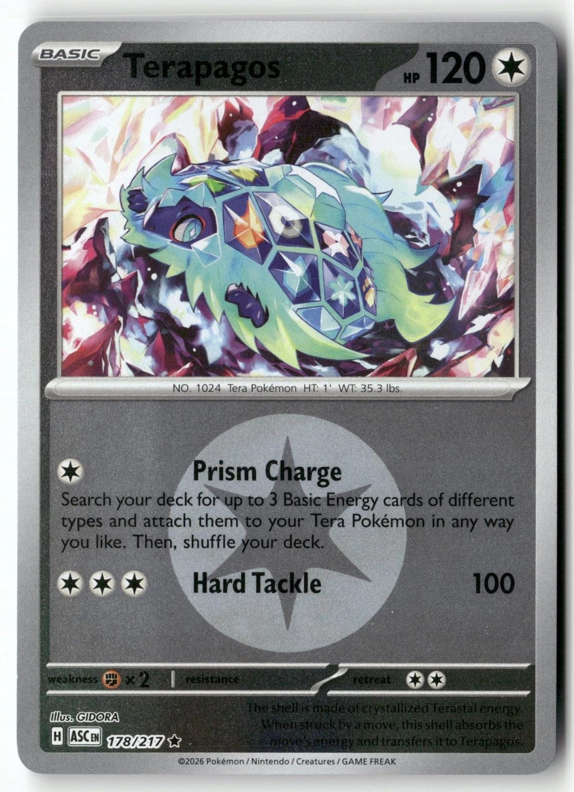 178/217 - Terapagos - Energy Holo - Ascended Heroes