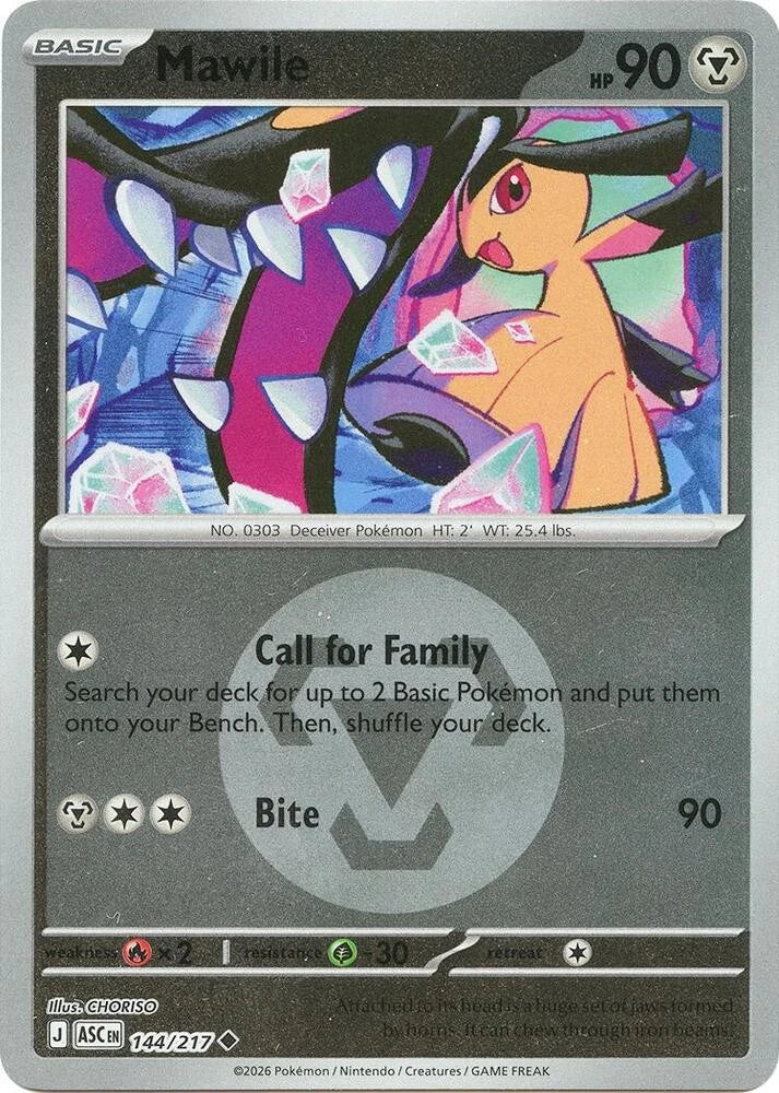 144/217 - Mawile - Energy Holo - Ascended Heroes