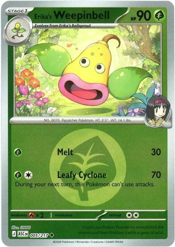 005/217 - Erika’s Weepinbell - Energy Holo - Ascended Heroes