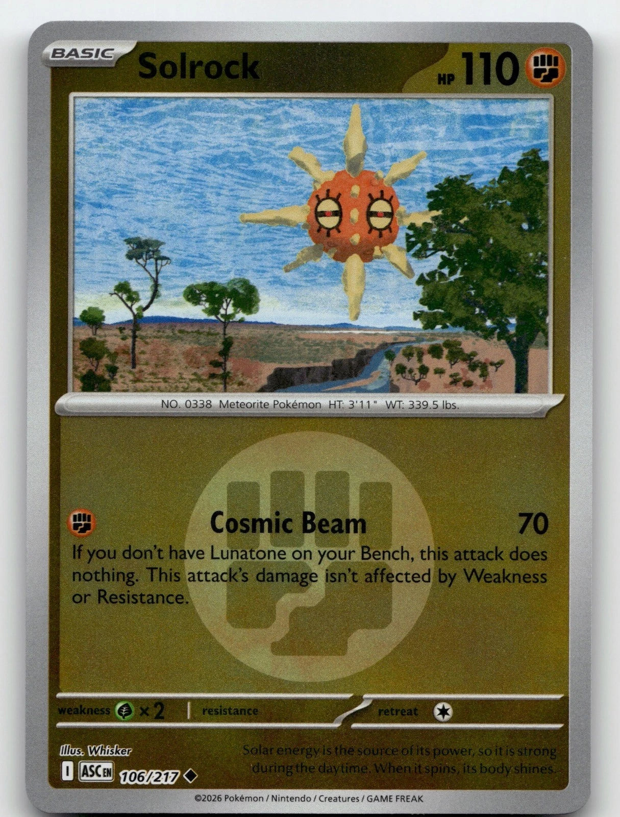 106/217 - Solrock - Energy Holo - Ascended Heroes