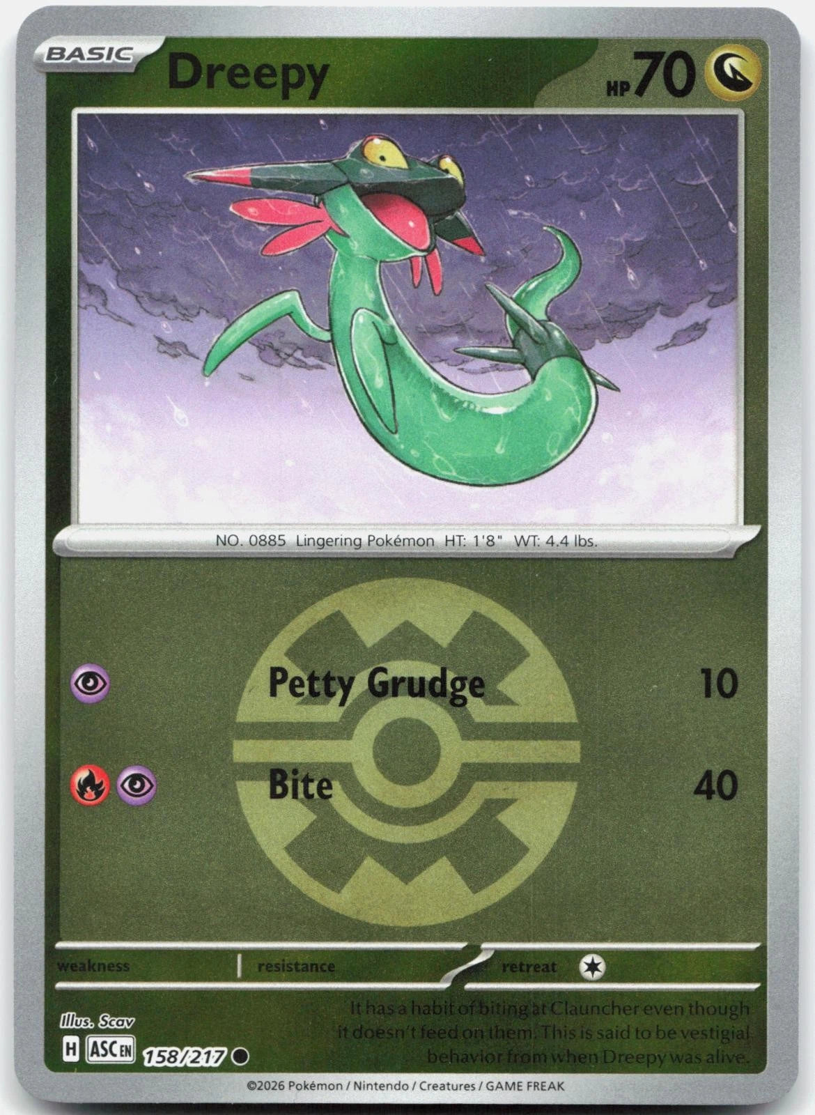 158/217 - Dreepy - Poke Ball - Ascended Heroes