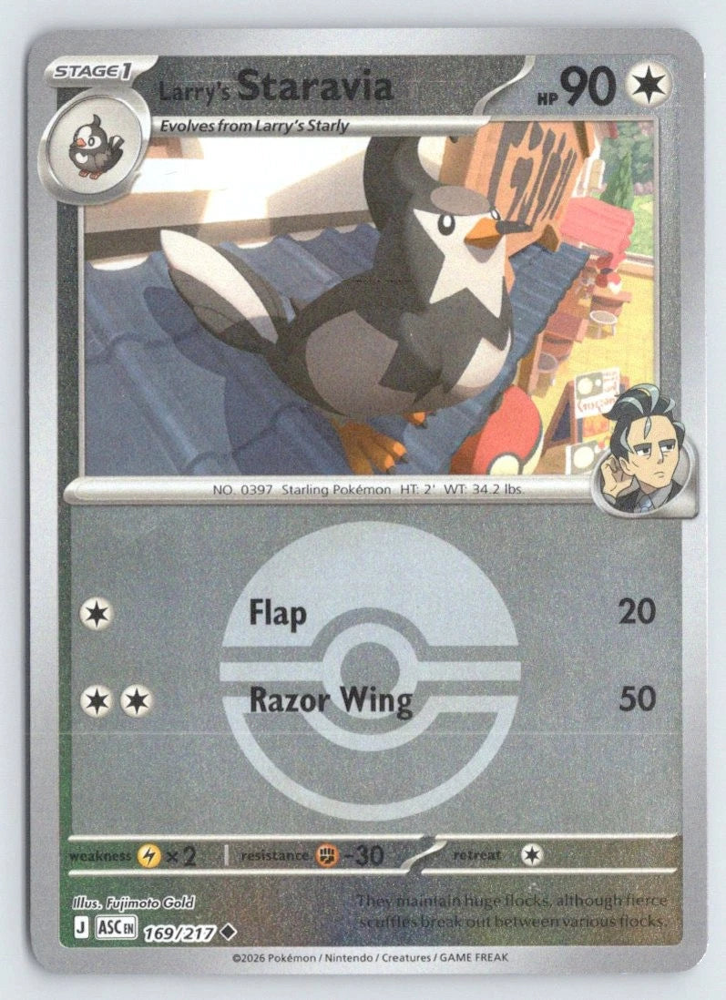 169/217 - Larry’s Staravia - Poke Ball - Ascended Heroes