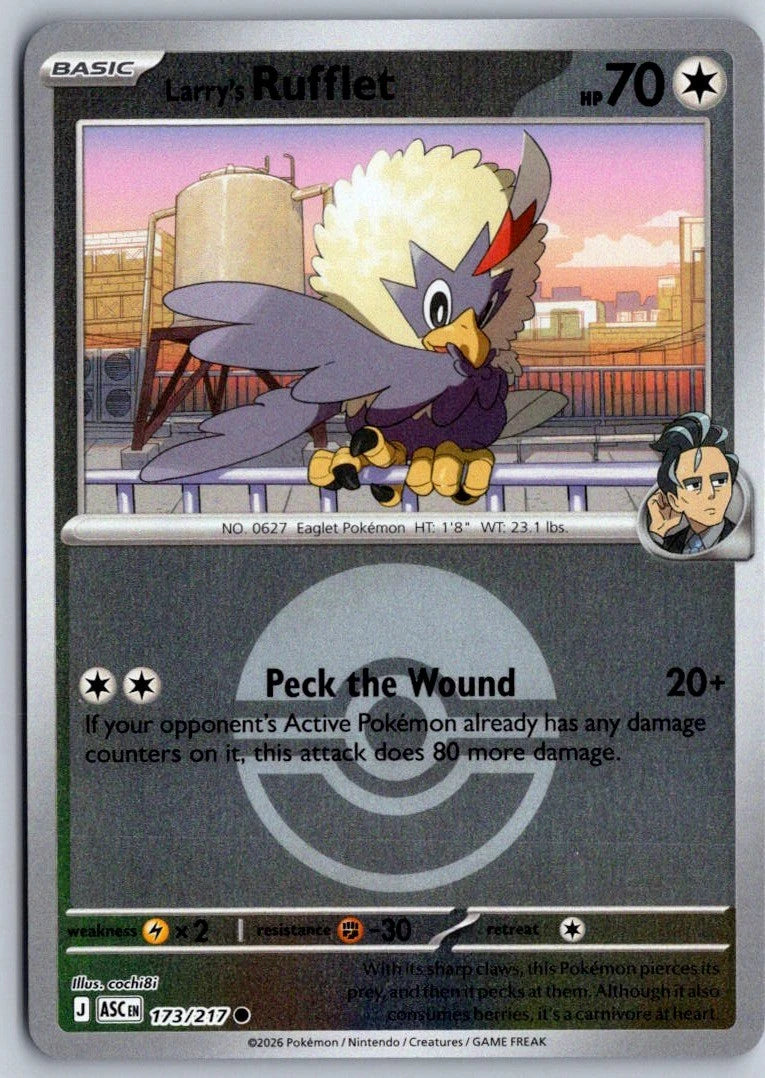 173/217 - Larry’s Rufflet - Poke Ball - Ascended Heroes
