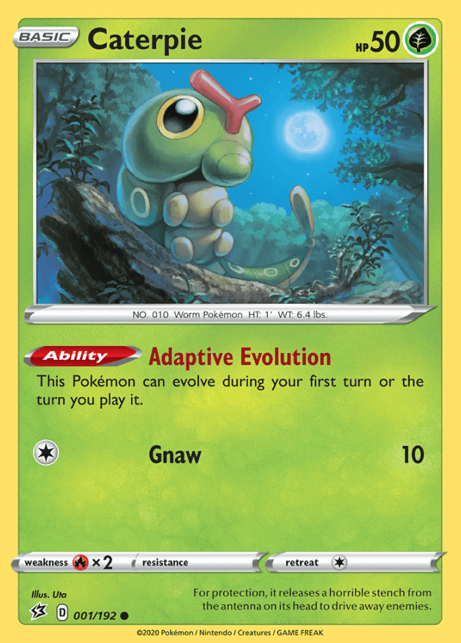 001/192 Caterpie - Rebel Clash - Volution Cards and Collectables