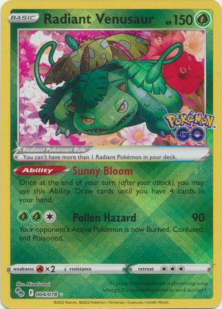 Pokemon Trading Card Game Single of 004/078 Radiant Venusaur Volution Cards and Collectables Pokemon Trading Card Game Single of 004/078 Radiant Venusaur Volution Cards and Collectables