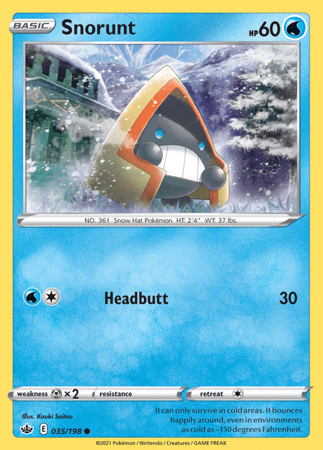 035/198 Snorunt - Chilling Reign - Volution Cards and Collectables