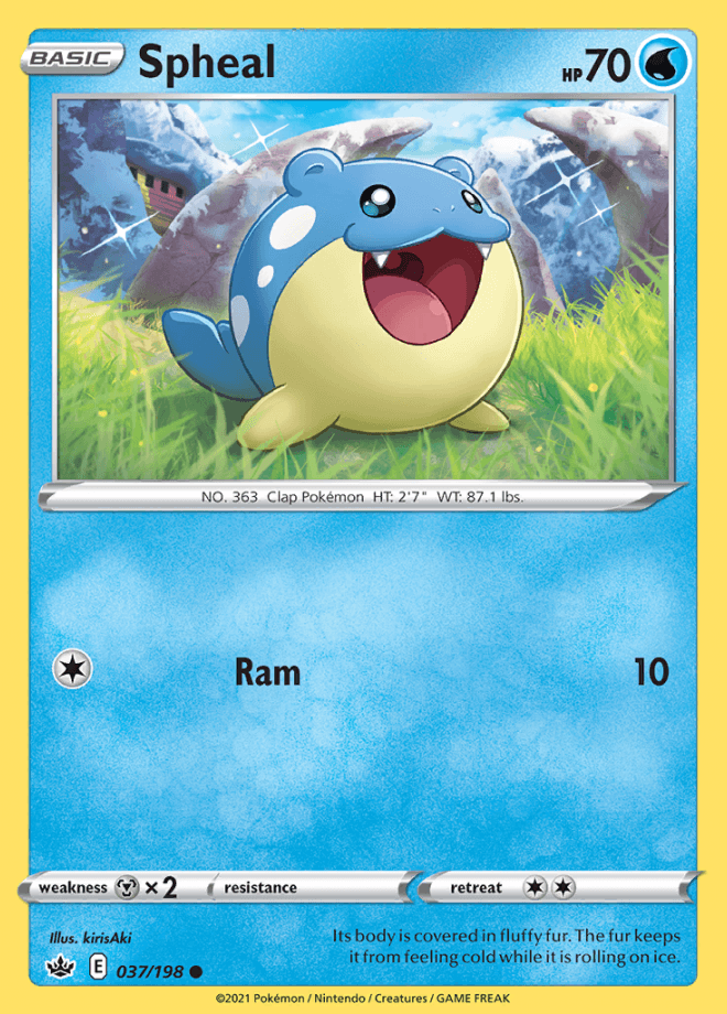 037/198 Spheal - Chilling Reign - Volution Cards and Collectables