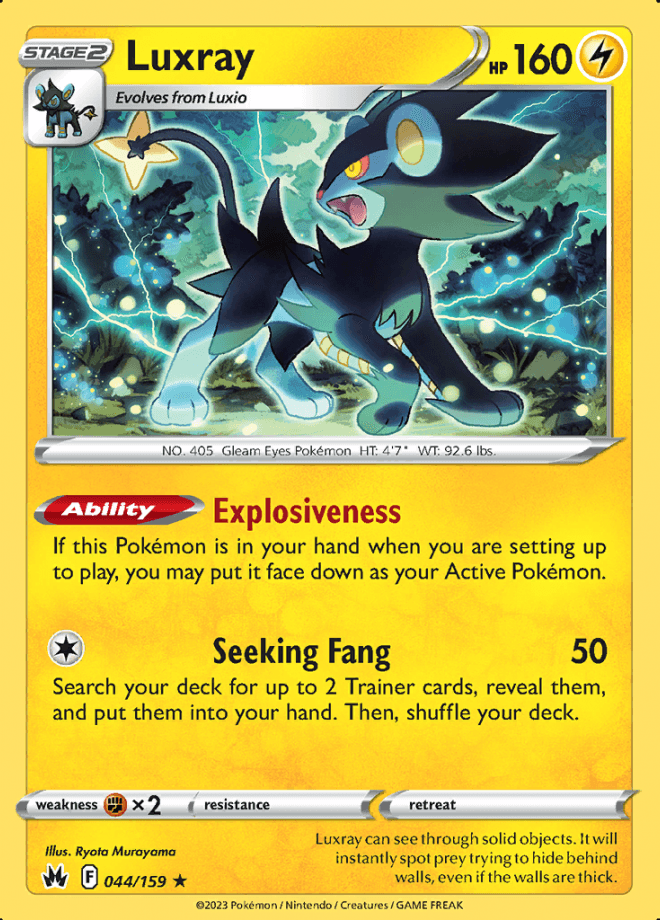 044/159 Luxray - Crown Zenith - Volution Cards and Collectables