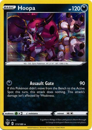 Pokemon Trading Card Game Single of 111/189 Hoopa - Darkness Ablaze Volution Cards and Collectables Pokemon Trading Card Game Single of 111/189 Hoopa - Darkness Ablaze Volution Cards and Collectables
