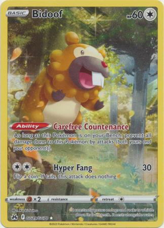 GG29/GG70 Bidoof - Crown Zenith