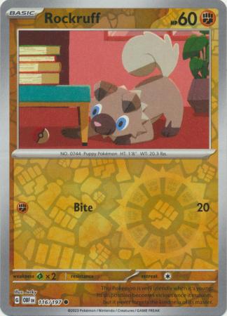 116/197 - Rockruff RH - Obsidian Flames