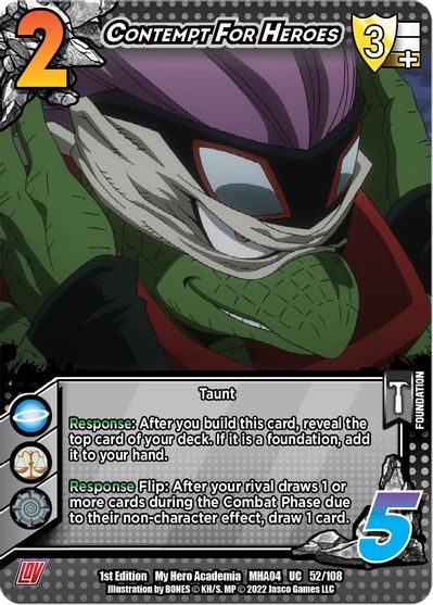 052/108 - Contempt For Heroes - League of Villains 1st Edition