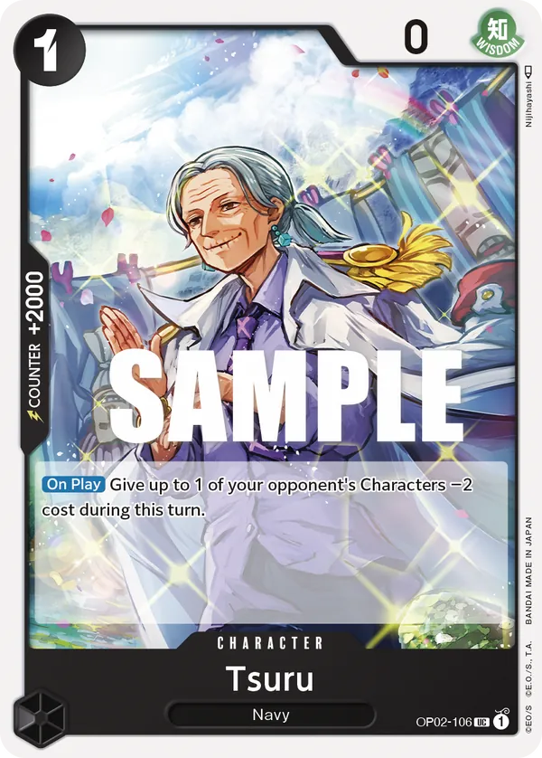 One Piece Card Game Single OP2-106UC Tsuru Volution Cards and Collectables One Piece Card Game Single OP2-106UC Tsuru Volution Cards and Collectables