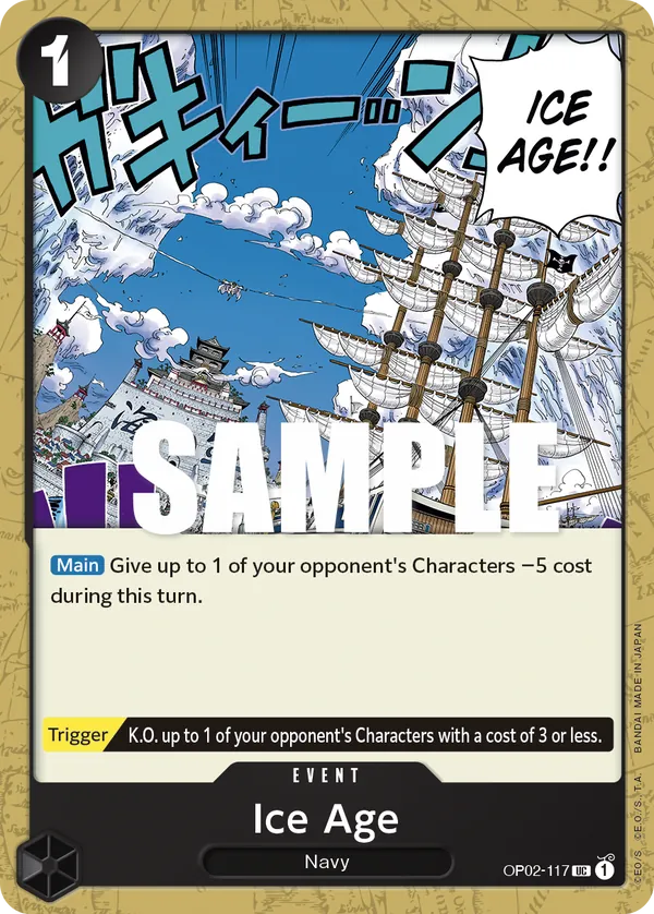 One Piece Card Game Single OP2-117UC Ice Age Volution Cards and Collectables One Piece Card Game Single OP2-117UC Ice Age Volution Cards and Collectables