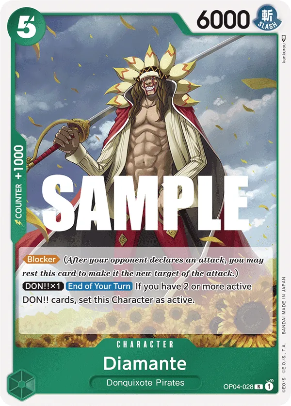 One Piece Card Game Single OP4-028R Diamante Volution Cards and Collectables One Piece Card Game Single OP4-028R Diamante Volution Cards and Collectables