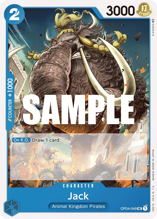 One Piece Card Game Single OP4-049UC Jack Volution Cards and Collectables One Piece Card Game Single OP4-049UC Jack Volution Cards and Collectables