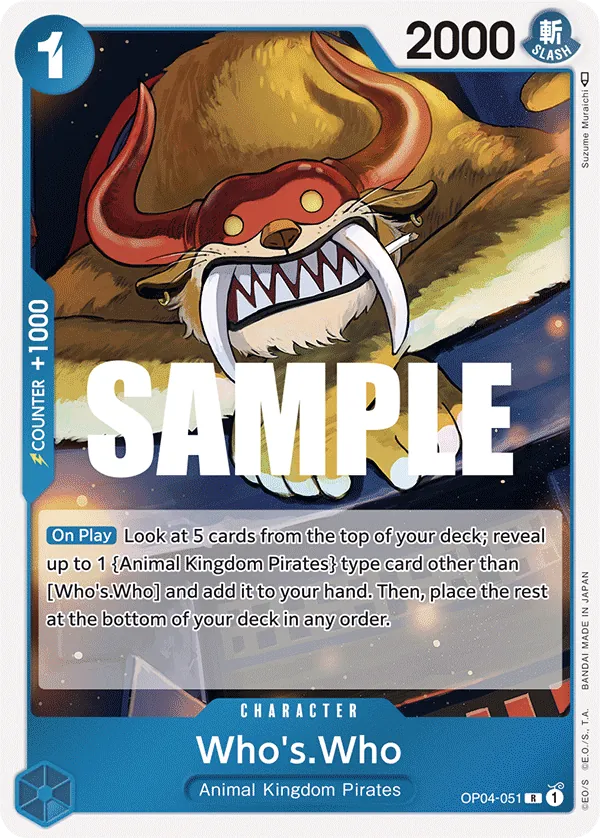 One Piece Card Game Single OP4-051R Who's Who Volution Cards and Collectables One Piece Card Game Single OP4-051R Who's Who Volution Cards and Collectables