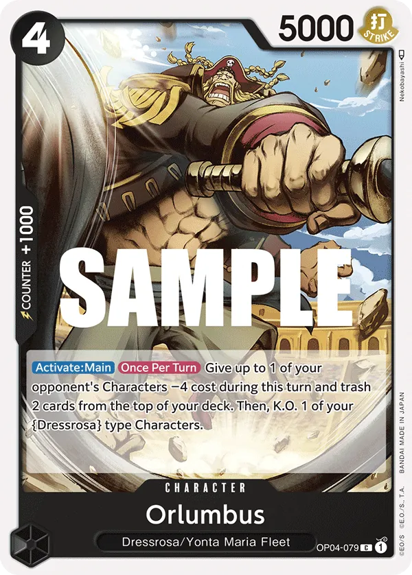 One Piece Card Game Single OP4-079C Orlumbus Volution Cards and Collectables One Piece Card Game Single OP4-079C Orlumbus Volution Cards and Collectables