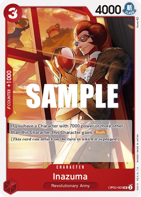 op 5 one piece card game One Piece Card Game Single OP5-003UC Inazuma – Volution Cards and Collectables