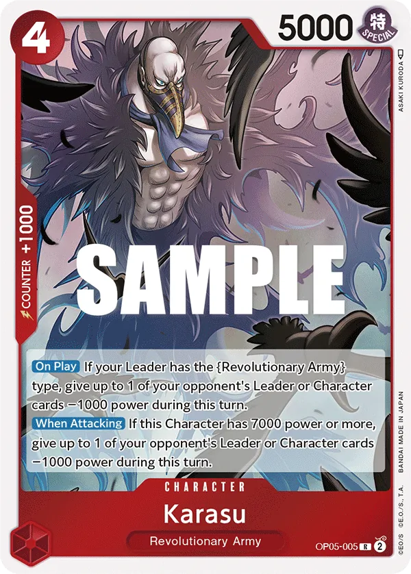 One Piece Card Game Single OP5-005R Karasu Volution Cards and Collectables One Piece Card Game Single OP5-005R Karasu Volution Cards and Collectables