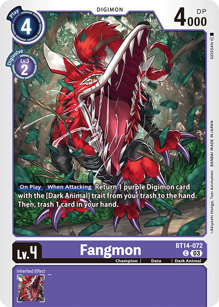 Digimon Card Game Single Blast Ace BT14-072C Fangmon Volution Cards and Collectables Digimon Card Game Single Blast Ace BT14-072C Fangmon Volution Cards and Collectables