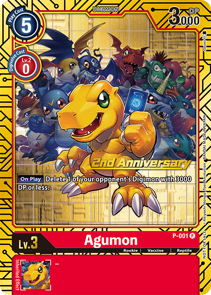 Digimon Card Game Single P-001 Agumon (Alternate Art) [2nd Anniversary Set]  – Volution Cards and Collectables