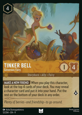 012/204 - Tinker Bell - Generous Fairy - Cold Foil - Fabled