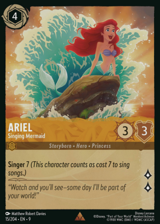 015/204 - Ariel - Singing Mermaid - Cold Foil - Fabled