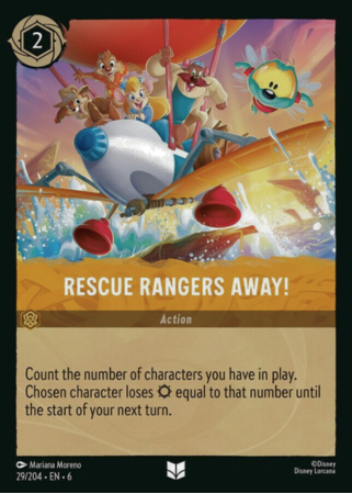 029/204 - Rescue Rangers Away! - Cold Foil - Asurite Sea