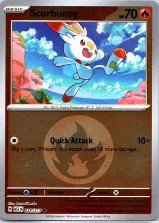 036/217 - Scorbunny - Energy Holo - Ascended Heroes
