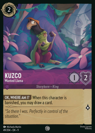 049/204 - Kuzco - Wanted Llama - Cold Foil - Fabled