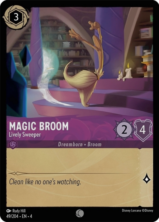 049/204 - Magic Broom – Lively Sweeper - Holo - Ursula's Return