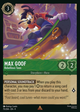 075/204 - Max Goof - Rebellious Teen - Cold Foil - Fabled