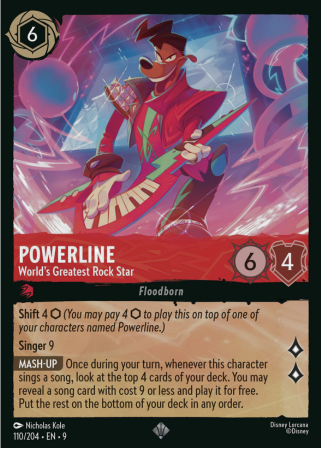 110/204 - Powerline - World's Greatest Rock Star - Cold Foil - Fabled