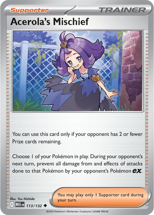 113/132 - Acerola’s Mischief - Mega Evolution