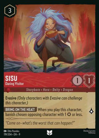 119/204 - Sisu - Daring Visitor - Cold Foil - Fabled