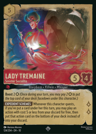 124/204 - Lady Tremaine - Sinister Socialite - Cold Foil - Whisper in the Wind