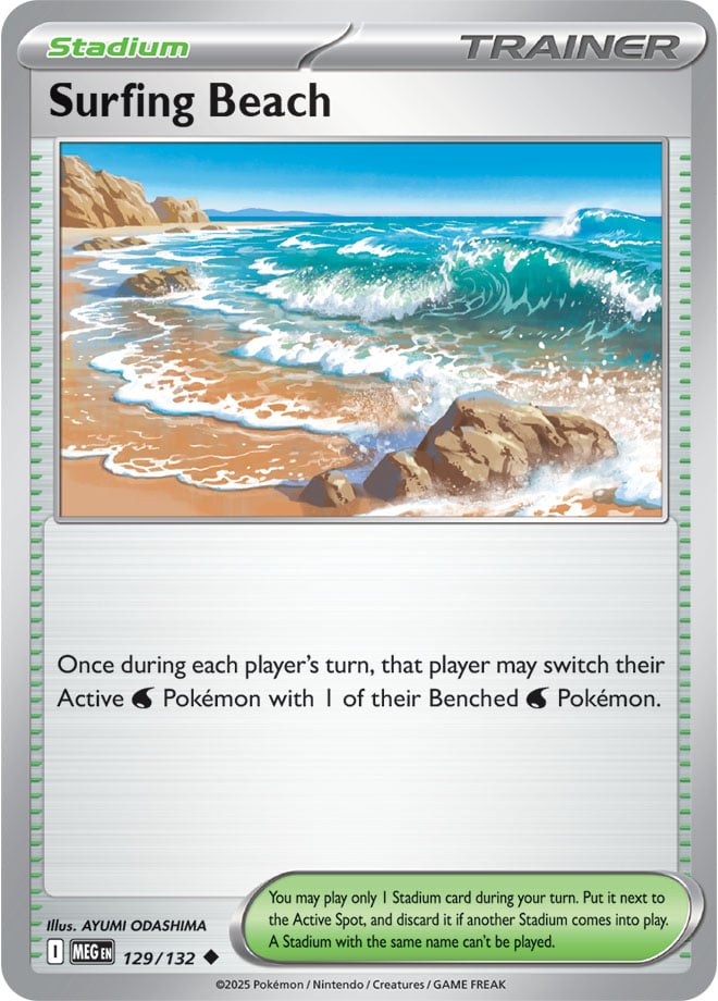 129/132 - Surfing Beach - Mega Evolution