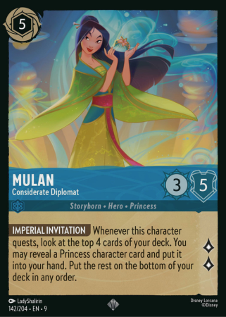 142/204 - Mulan - Considerate Diplomat - Cold Foil - Fabled