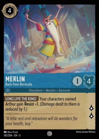 142/204 - Merlin – Back From Bermuda - Holo - Shimmering Skies